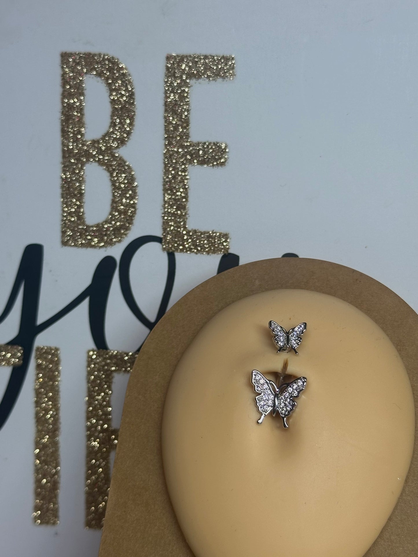 Double Butterfly Belly Ring